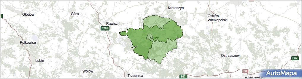 Gmina Milicz, powiat milicki, województwo dolnośląskie na mapie Targeo