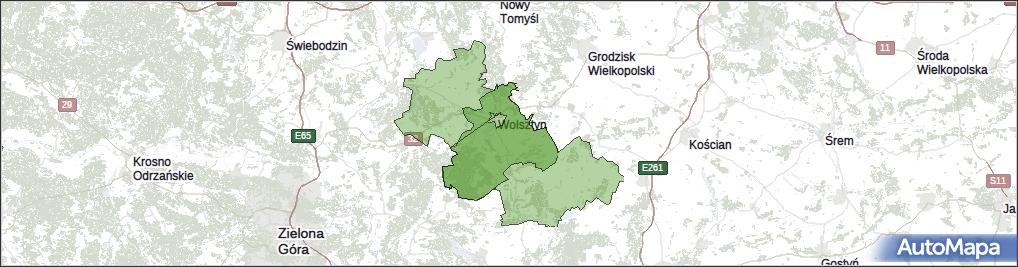 Gmina Wolsztyn Powiat Wolszty Ski Wojew Dztwo Wielkopolskie Na Mapie