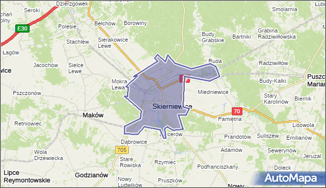 Skierniewice Mapa