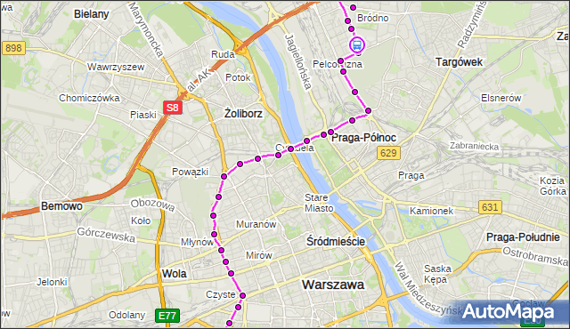 Rozkład jazdy autobusu 1 na przystanku JULIANOWSKA 01. ZTM Warszawa na mapie Targeo