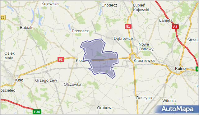 gmina Chodów - powiat kolski na mapie Targeo