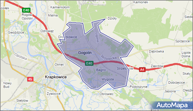 gmina Gogolin - powiat krapkowicki na mapie Targeo