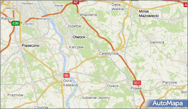 gmina Józefów - powiat otwocki na mapie Targeo