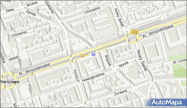 Przystanek KRUCZA 01. ZTM Warszawa - Warszawa na mapie Targeo
