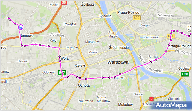 Rozkład jazdy autobusu 523 na przystanku RADIOWA 04. ZTM Warszawa na mapie Targeo